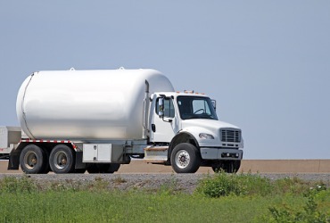 A truck on the road on the way for a Fuel Delivery in Peoria IL