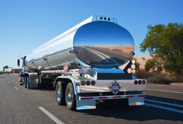 A truck on a highway during a Fuel Delivery for Pekin IL