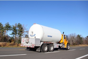 A truck is taking a Propane Delivery to Goodfield IL